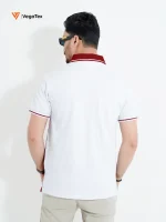 Pique Polo shirt (style-01) with chest logo embroidery (Maroon) - Image 2