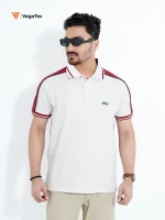 Pique Polo shirt (style-01) with chest logo embroidery (White)
